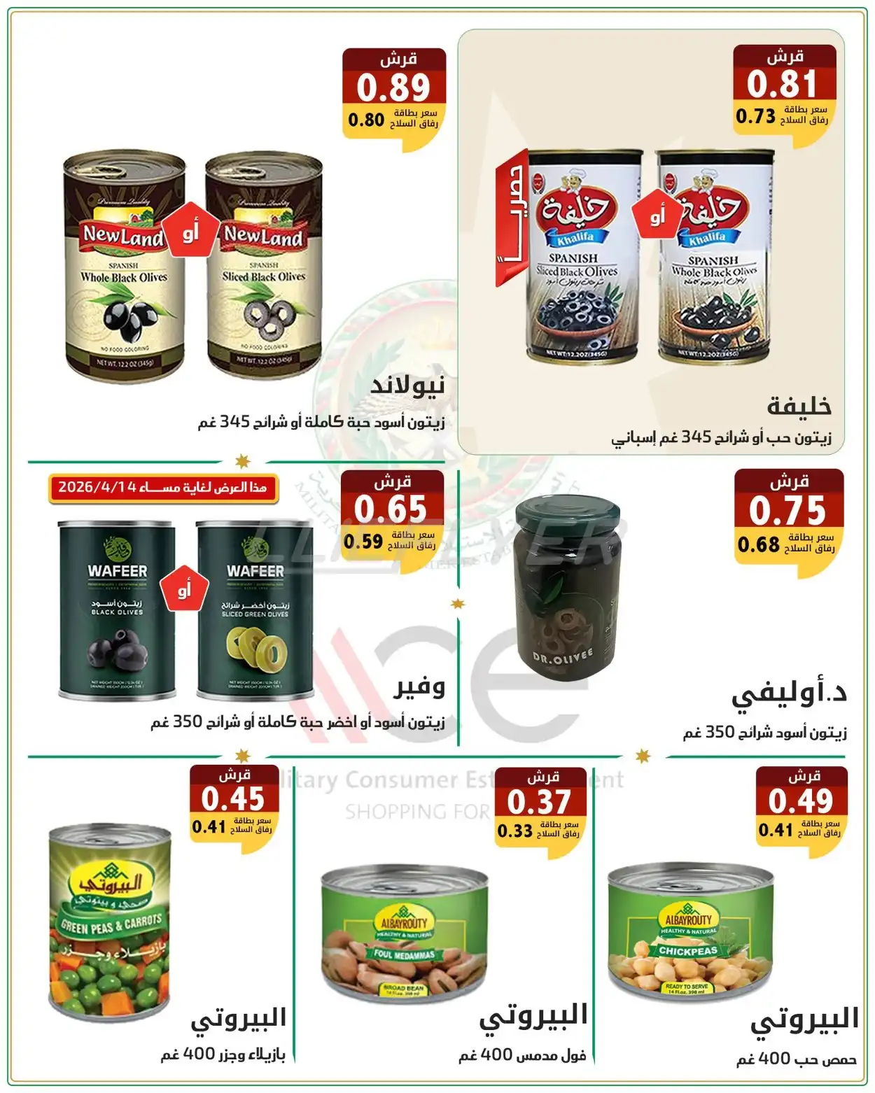 Military Consumer Establishment  