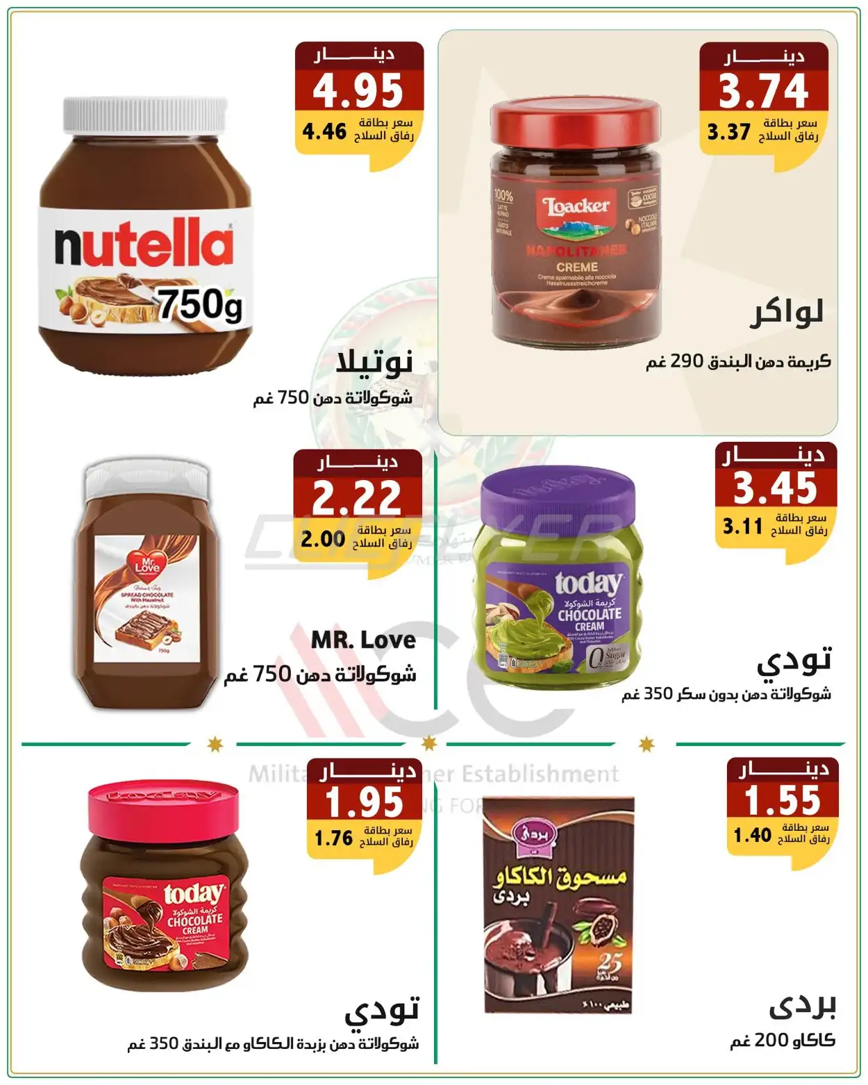 Military Consumer Establishment  