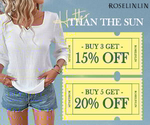 Buy 3 Get 15% off on Roselinlin Website